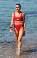 RACHAEL FINCH in a Red Bikini at Bronte Beach 03/15/2021