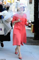 RACHEL BROSNAHAN on the Set of The Marvelous Mrs Maisel in New York 03/02/2021