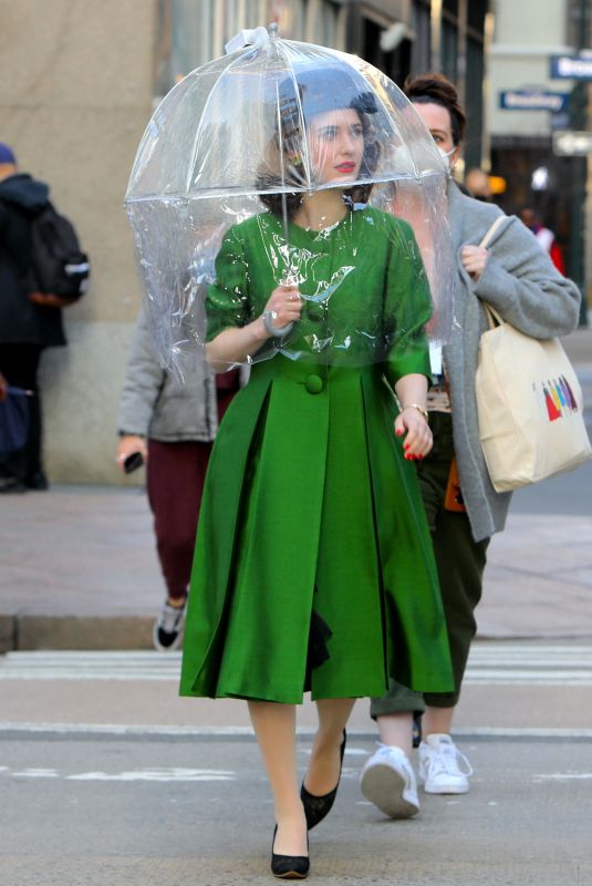 RACHEL BROSNAHAN on the Set of The Marvelous Mrs Maisel in New York 03/23/2021