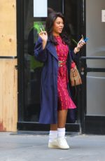 REGINA HALL on the Set of Black Monday in Los Angeles 03/24/2021