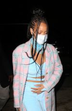 RIHANNA Arrives at Giorgio Baldi in Santa Monica 03/19/2021