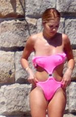 RITA ORA in a Pink Bikini at a Beach in Sydney 02/28/2021