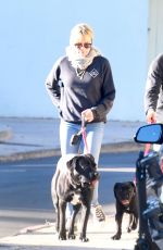 ROBIN WRIGHT and Clement Giraudet Out with Their Dogs in Brentwood 03/05/2021