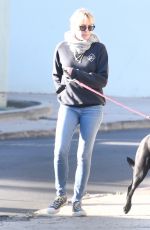 ROBIN WRIGHT and Clement Giraudet Out with Their Dogs in Brentwood 03/05/2021