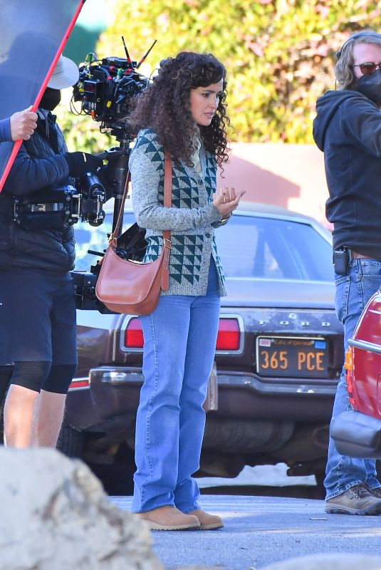 ROSE BYRNE on the Set of Physical in Santa Monica 03/11/2021