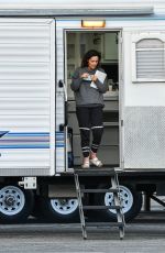 ROSE BYRNE on the Set of Physical in Santa Monica 03/19/2021
