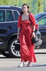 RUMER WILLIS in a Red Dress Out in Beverly Hills 03/28/2021