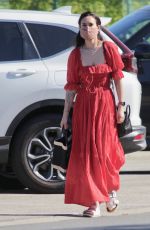 RUMER WILLIS in a Red Dress Out in Beverly Hills 03/28/2021