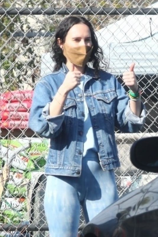 RUMER WILLIS in Double Denim Out in Los Angeles 03/08/2021