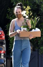 RUMER WILLIS Shopping for Flowers at Rolling Greens Nursery in Los Angeles 03/05/2021