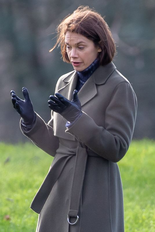 RUTH WILSON on the Set of Oslo in London 02/26/2021
