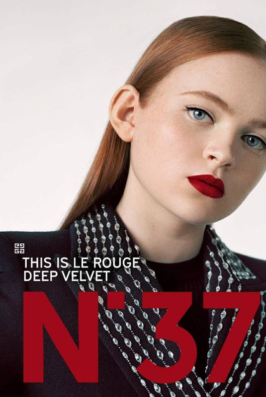 SADIE SINK for Givenchy Beauty Le Rouge Deep Velvet No37, 2021
