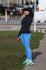 SAFFRON BARKER Out Jogging in Brighton 03/16/2021