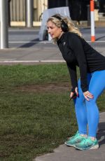 SAFFRON BARKER Out Jogging in Brighton 03/16/2021
