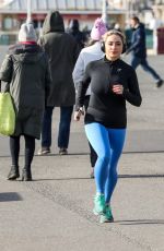 SAFFRON BARKER Out Jogging in Brighton 03/16/2021