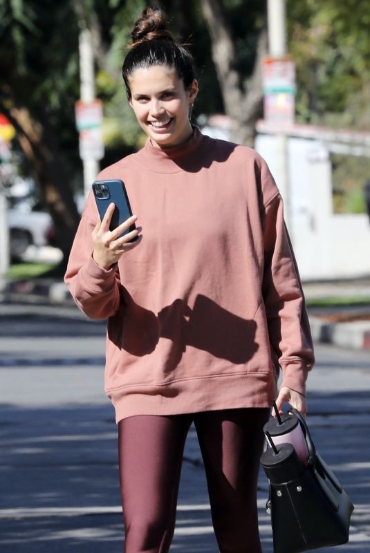 SARA SAMPAIO Leaves Pilates Class in Los Angeles 03/11/2021