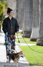 SARA SAMPAIO Out with Her Dog in Los Angeles 03/11/2021