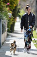 SARA SAMPAIO Out with Her Dog in Los Angeles 03/11/2021