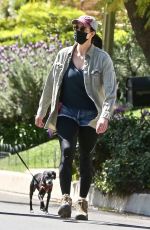 SARAH SILVERMAN Out with Her Dog in Los Feliz 03/17/2021