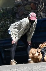 SARAH SILVERMAN Out with Her Dog in Los Feliz 03/17/2021