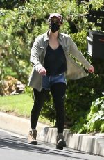 SARAH SILVERMAN Out with Her Dog in Los Feliz 03/17/2021