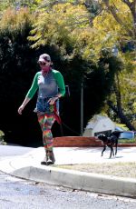 SARAH SILVERMAN Out with Her Dog in Los Feliz 03/26/2021