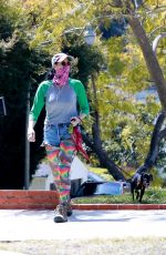 SARAH SILVERMAN Out with Her Dog in Los Feliz 03/26/2021
