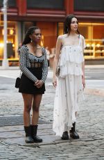 SAVANNAH LEE SMITH and ZION MORENO on the Set of Gossip Girl Reboot 03/25/2021