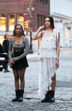 SAVANNAH LEE SMITH and ZION MORENO on the Set of Gossip Girl Reboot 03/25/2021