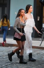 SAVANNAH LEE SMITH and ZION MORENO on the Set of Gossip Girl Reboot 03/25/2021
