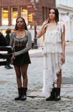 SAVANNAH LEE SMITH and ZION MORENO on the Set of Gossip Girl Reboot 03/25/2021