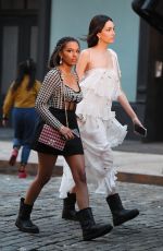 SAVANNAH LEE SMITH and ZION MORENO on the Set of Gossip Girl Reboot 03/25/2021