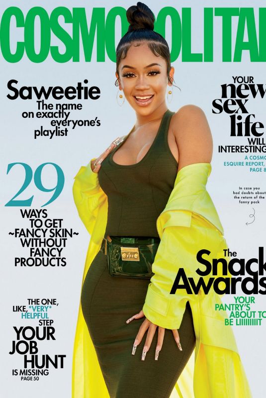 SAWEETIE in Cosmopolitan Magazine, April 2021