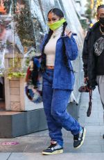 SAWEETIE Out for Dinner at Avra in Beverly Hills 03/10/2021