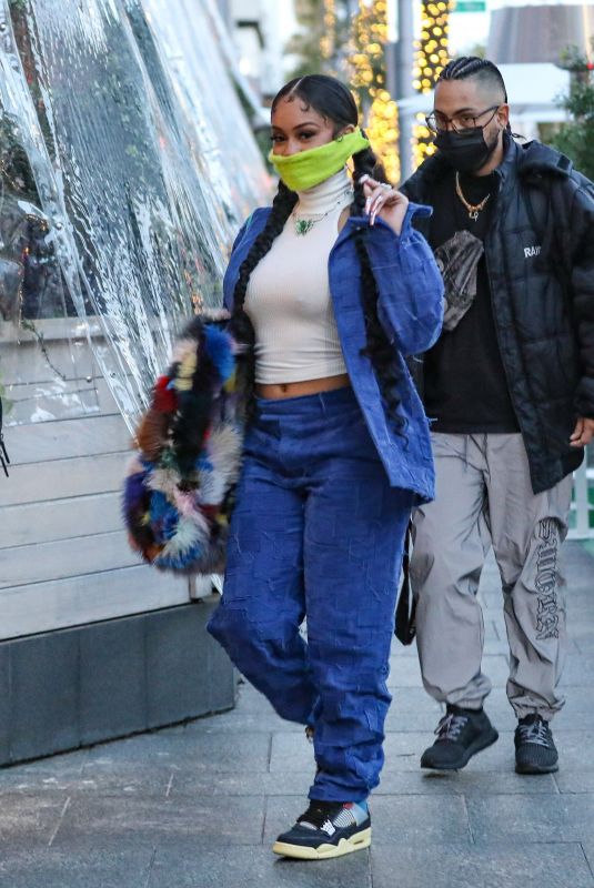 SAWEETIE Out for Dinner at Avra in Beverly Hills 03/10/2021
