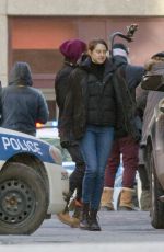 SHAILENE WOODLEY on the Set Mmisanthrope in Montreal 03/07/2021