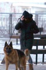 SHAILENE WOODLEY Out with Her German Shepherd in Montreal 03/16/2021