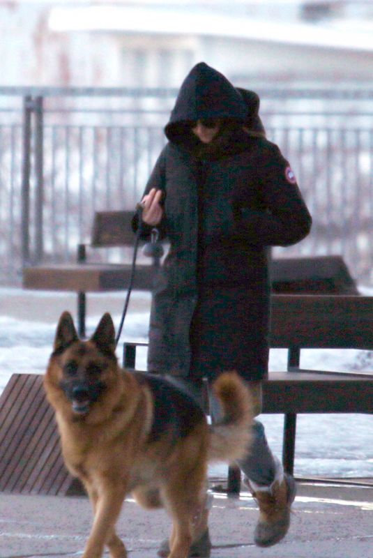 SHAILENE WOODLEY Out with Her German Shepherd in Montreal 03/16/2021