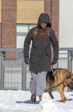 SHAILENNE WOODLEY Out with Her Dog in Montreal 03/04/2021