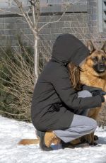 SHAILENNE WOODLEY Out with Her Dog in Montreal 03/04/2021