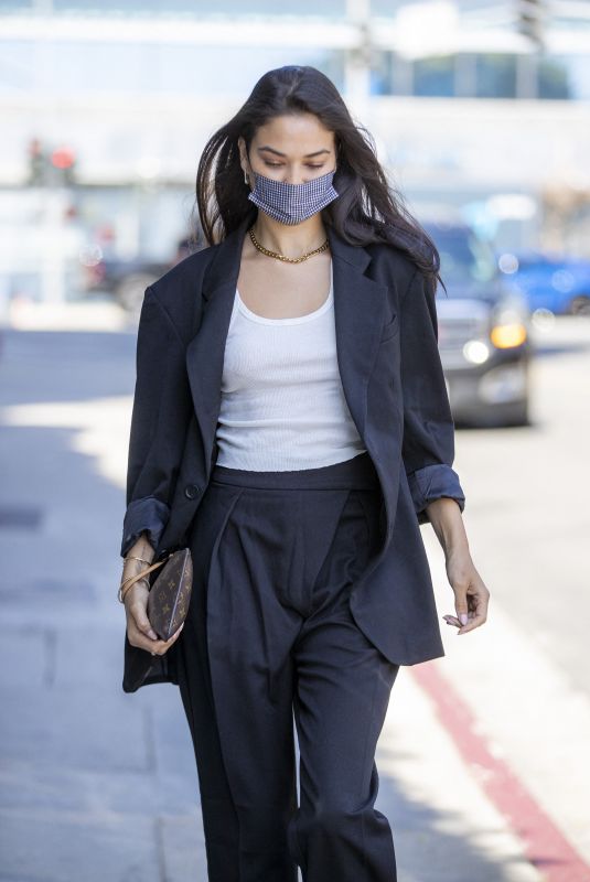 SHANINA SHAIK Arrives at a Meeting in West Hollywood 03/09/2021