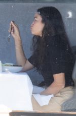SHANINA SHAIK Out for Lunch at Crossroads Kitchen in Los Angeles 03/04/2021