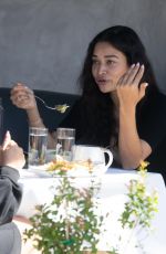 SHANINA SHAIK Out for Lunch at Crossroads Kitchen in Los Angeles 03/04/2021