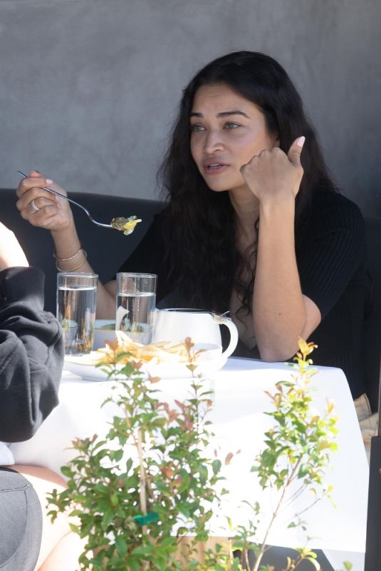 SHANINA SHAIK Out for Lunch at Crossroads Kitchen in Los Angeles 03/04/2021