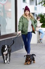 SIENNA MILLER Out with Her Dogs in London 03/14/2021