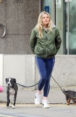 SIENNA MILLER Out with Her Dogs in London 03/14/2021