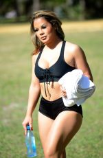 STAPHANIE MARIE Workout at a Park in Miami 03/22/2021