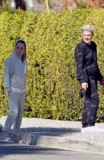 TARYN MANNING Out with Her Dogs in Palm Springs 03/09/2021