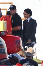 TESSA THOMPSON on Set of a Movie in Sydney 03/05/2021