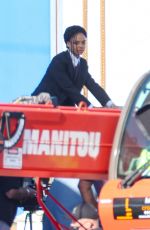 TESSA THOMPSON on Set of a Movie in Sydney 03/05/2021
